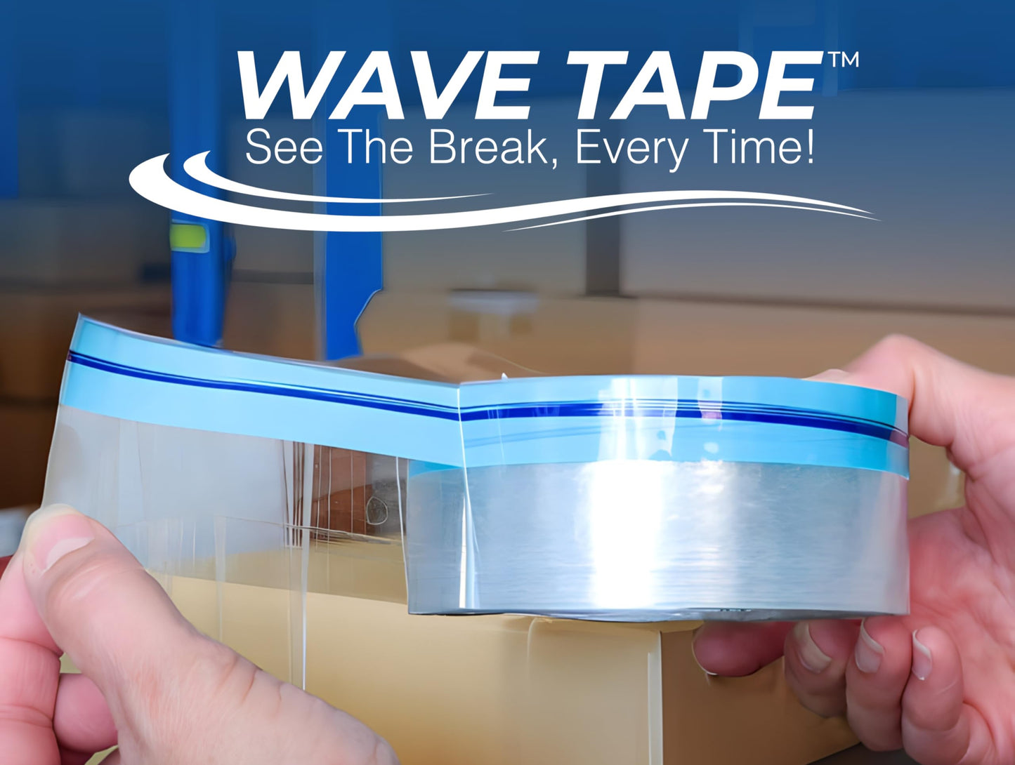 Wave Tape™ Easy End-Find Heavy Duty Clear Tape