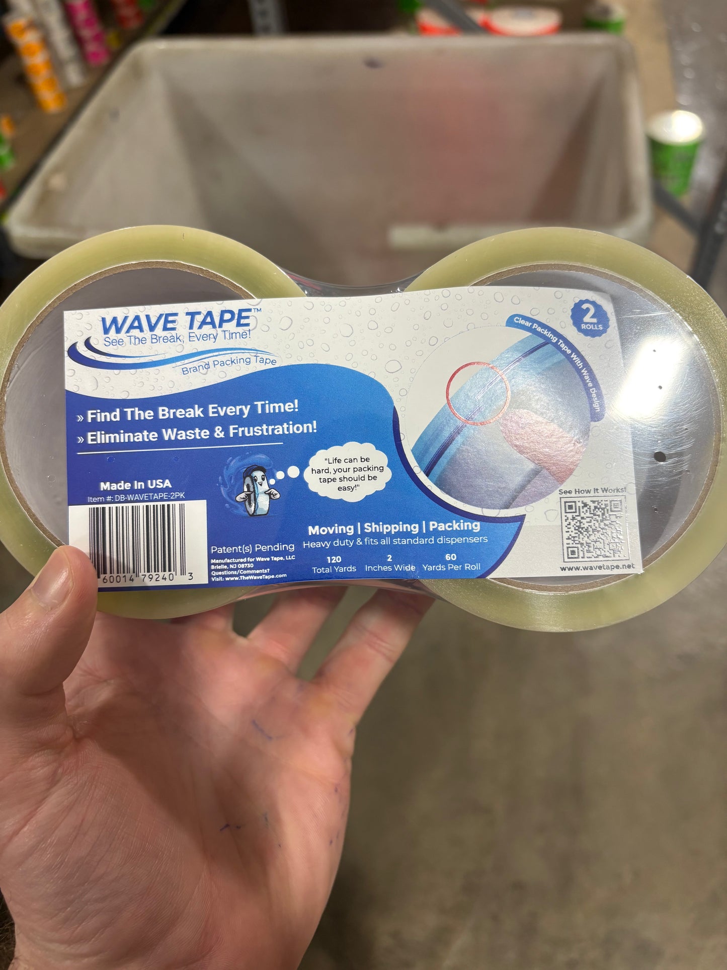 Wave Tape™ Easy End-Find Heavy Duty Packing Tape